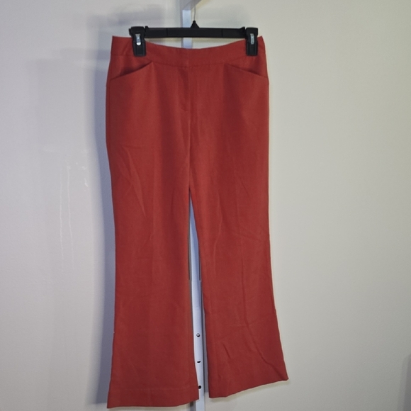 Tahari Rust Boot Cut Flare Trousers‎ Ladies Sz 2 - Picture 1 of 5